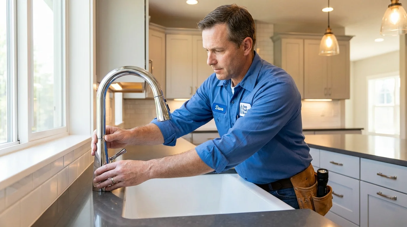 Kitchen faucet installation by Johns Plumbing LLC in Palm Harbor